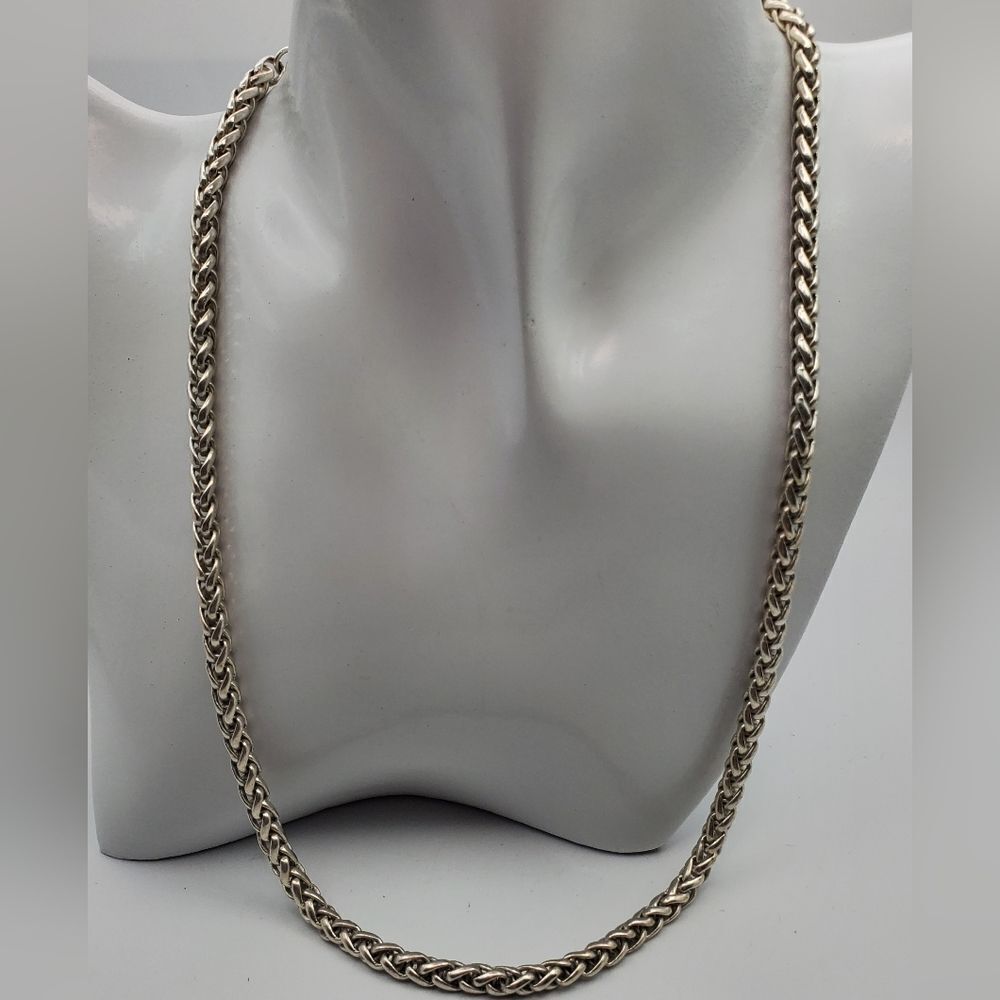 Sterling silver snake braid chain necklace N2021‎ trending